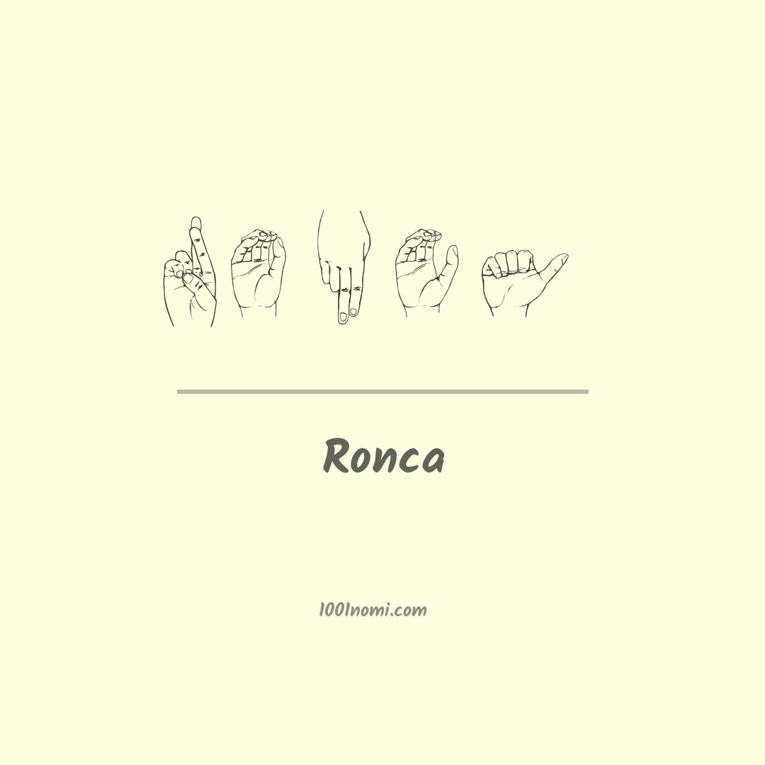 Ronca nella lingua dei segni