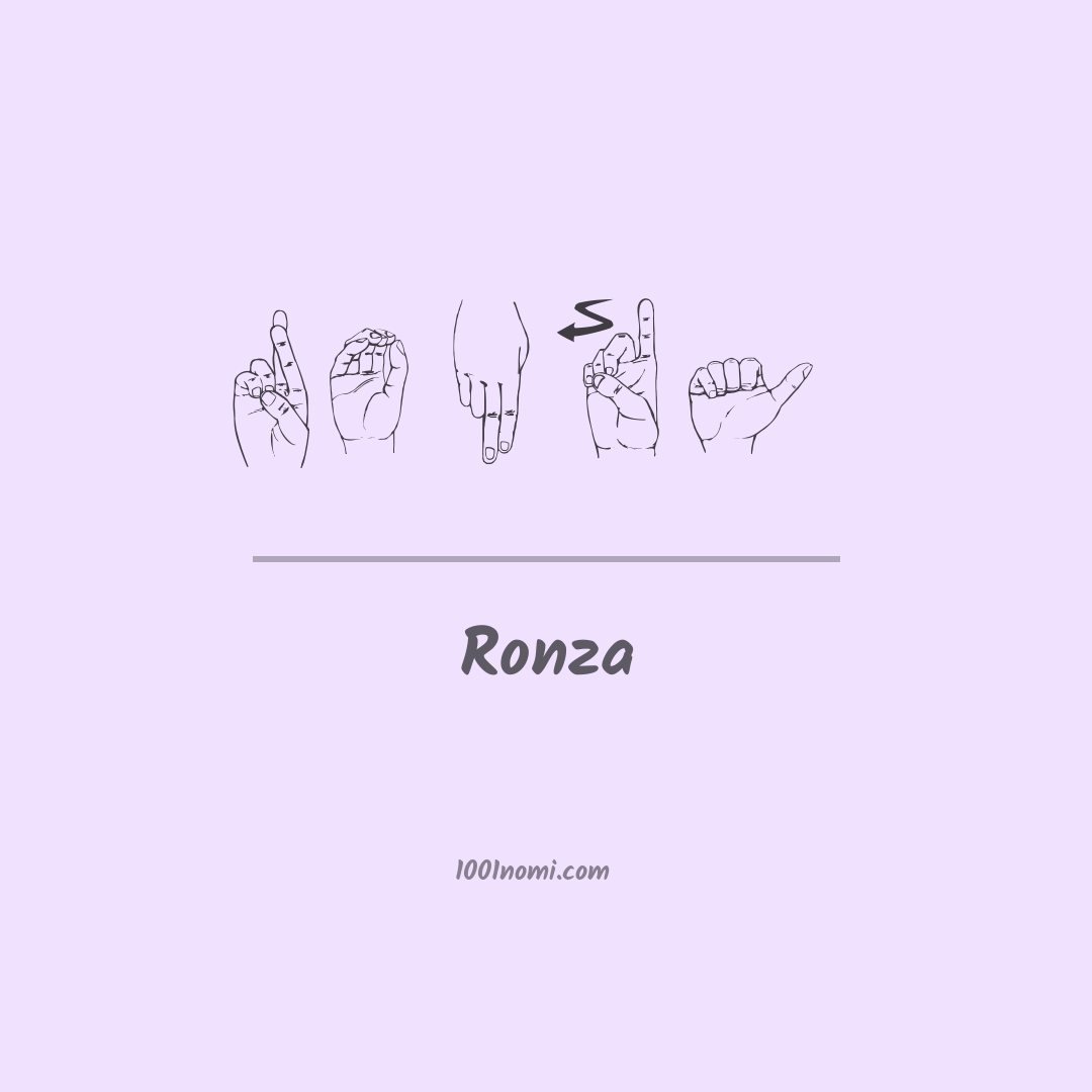 Ronza nella lingua dei segni