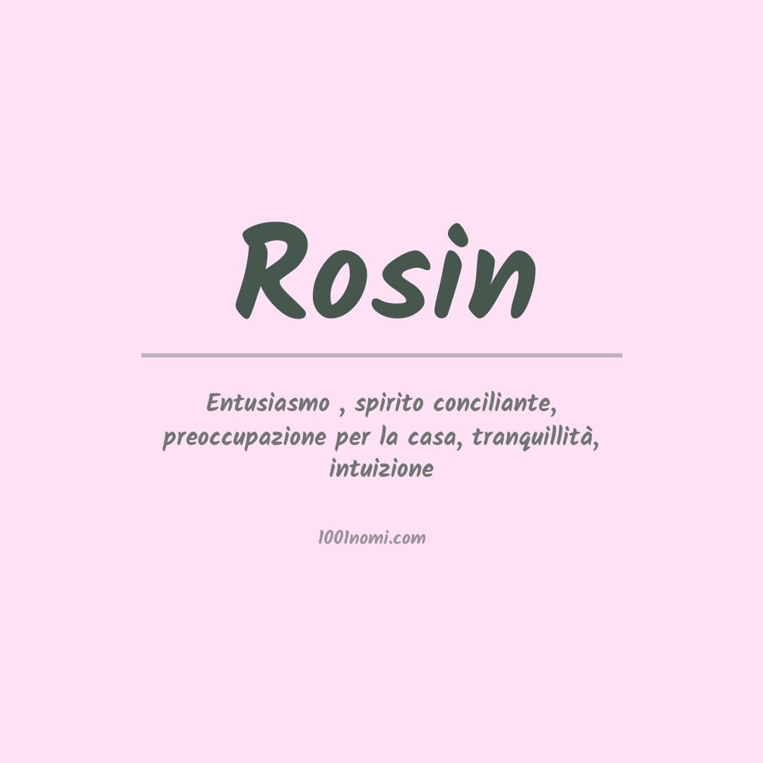 Significato del nome Rosin