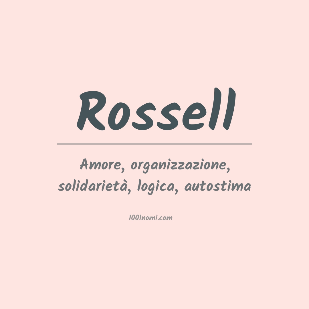 Significato del nome Rossell