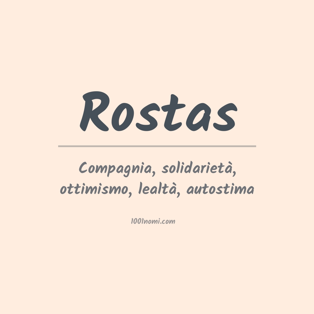 Significato del nome Rostas Significato del nome Rostas