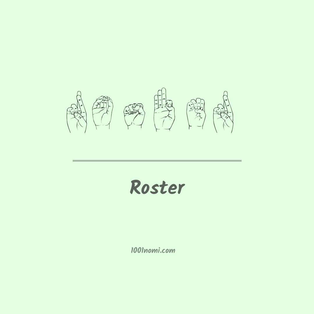 Roster nella lingua dei segni
