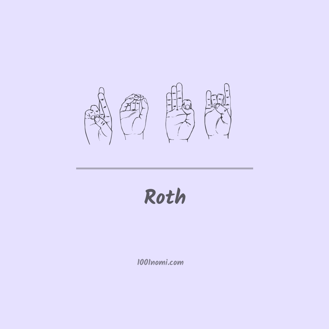 Roth nella lingua dei segni