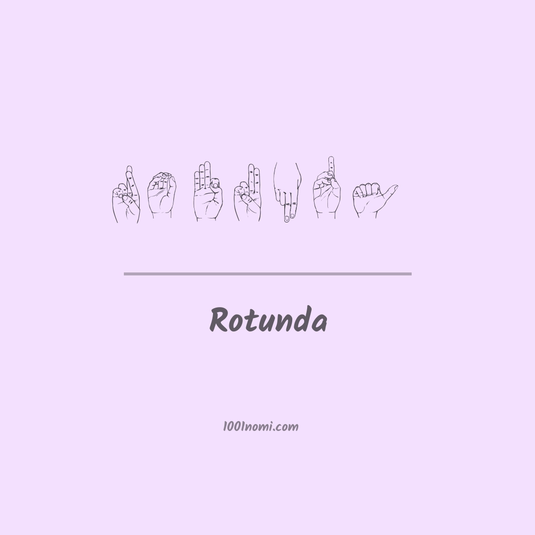 Rotunda nella lingua dei segni