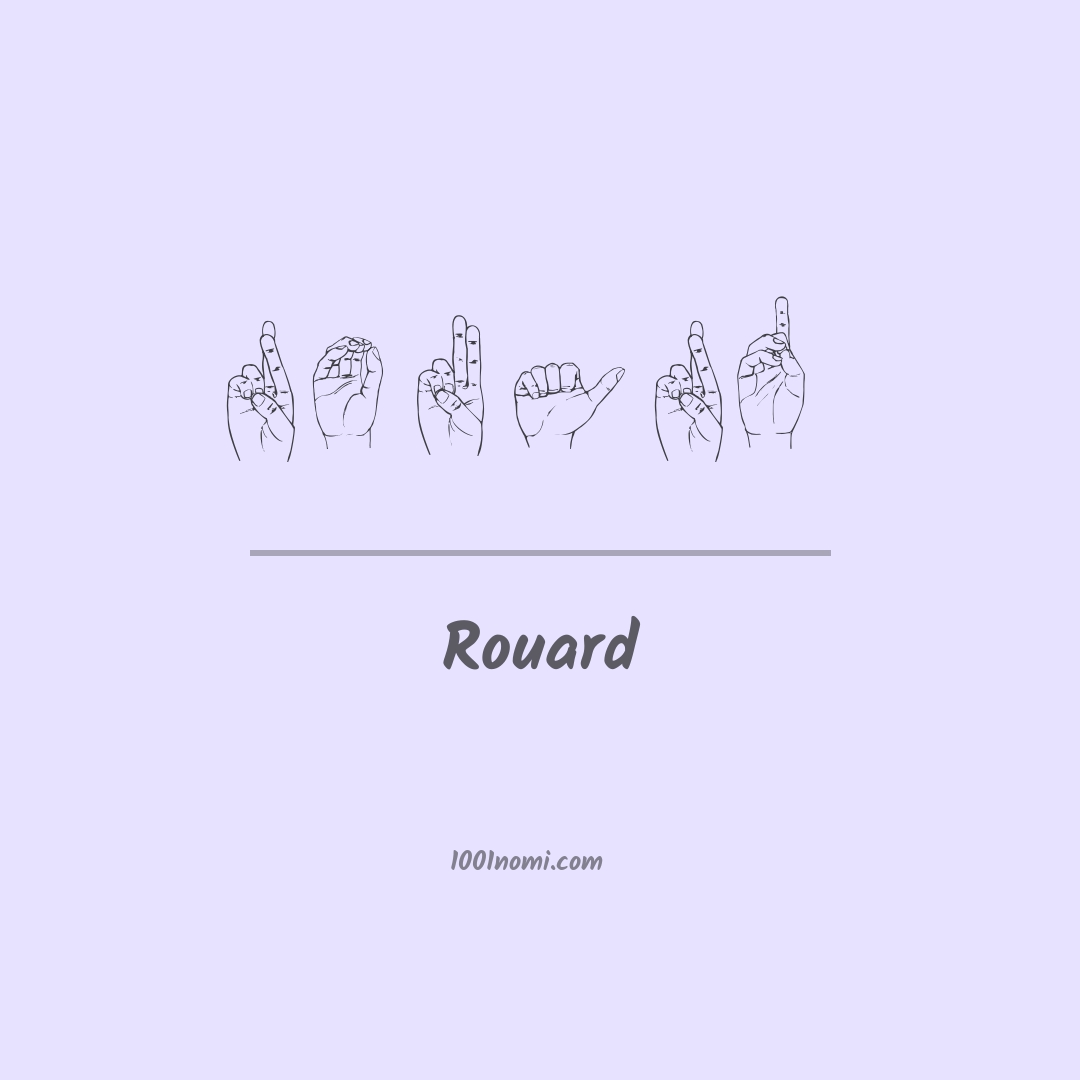 Rouard nella lingua dei segni