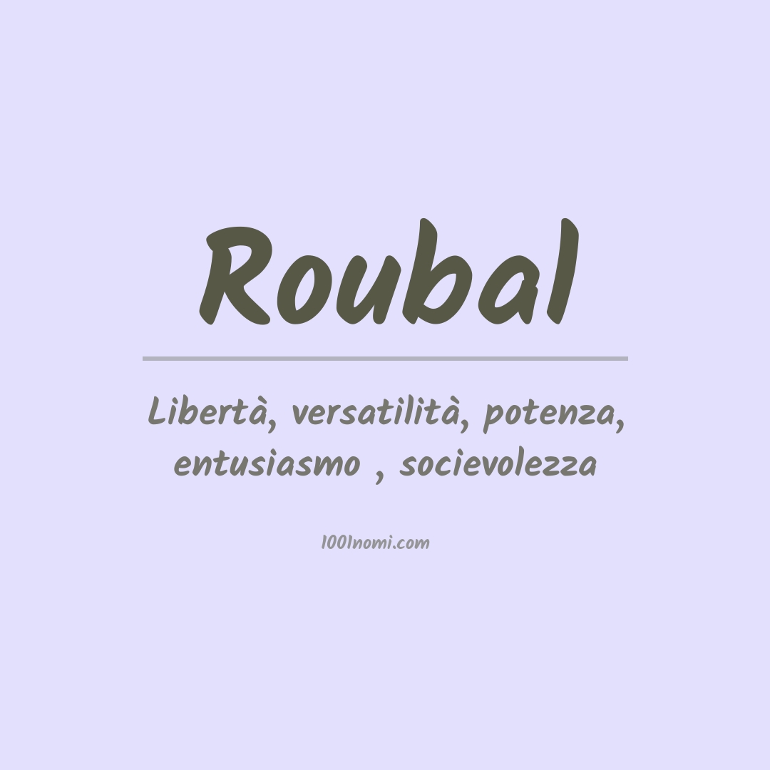 Significato del nome Roubal