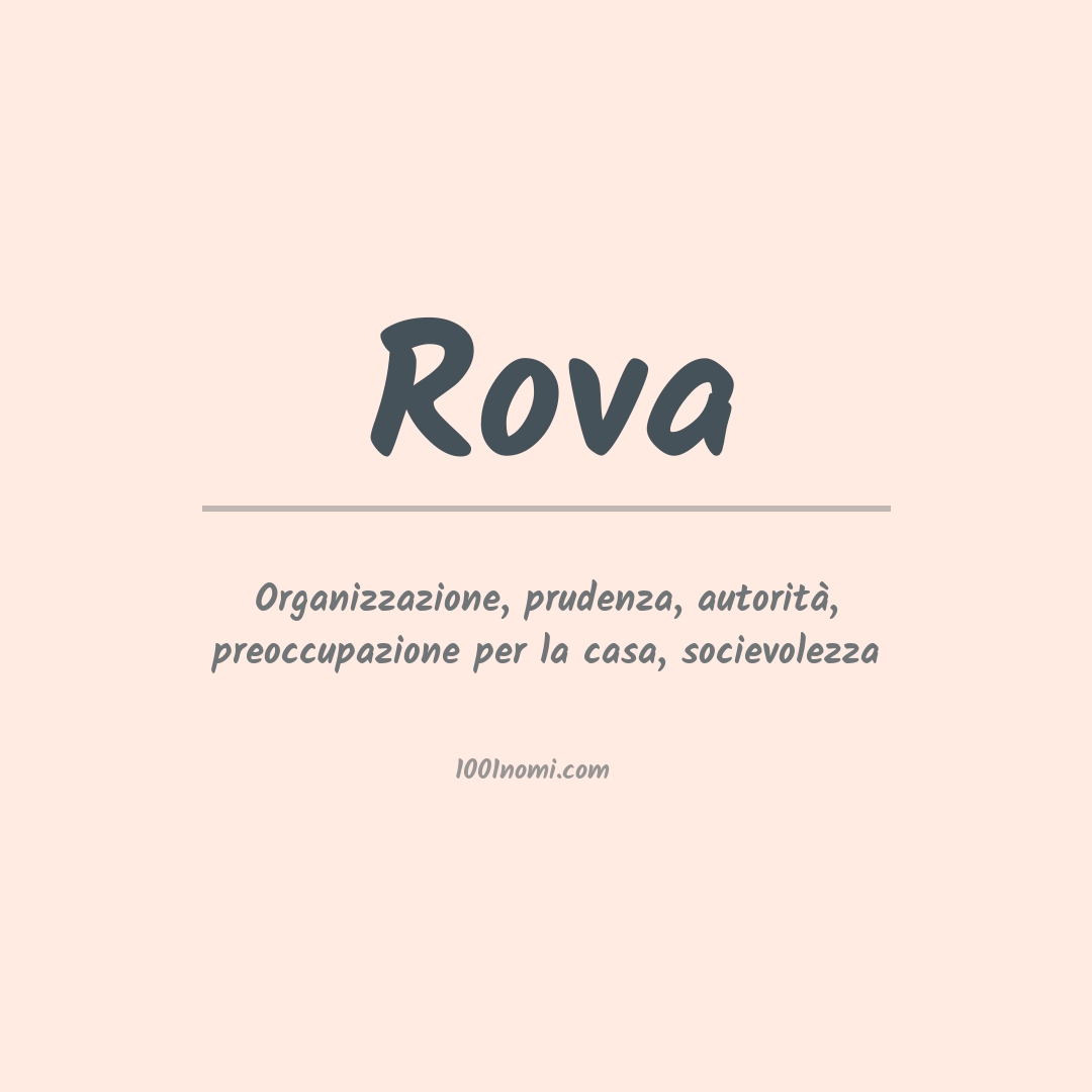 Significato del nome Rova Significato del nome Rova
