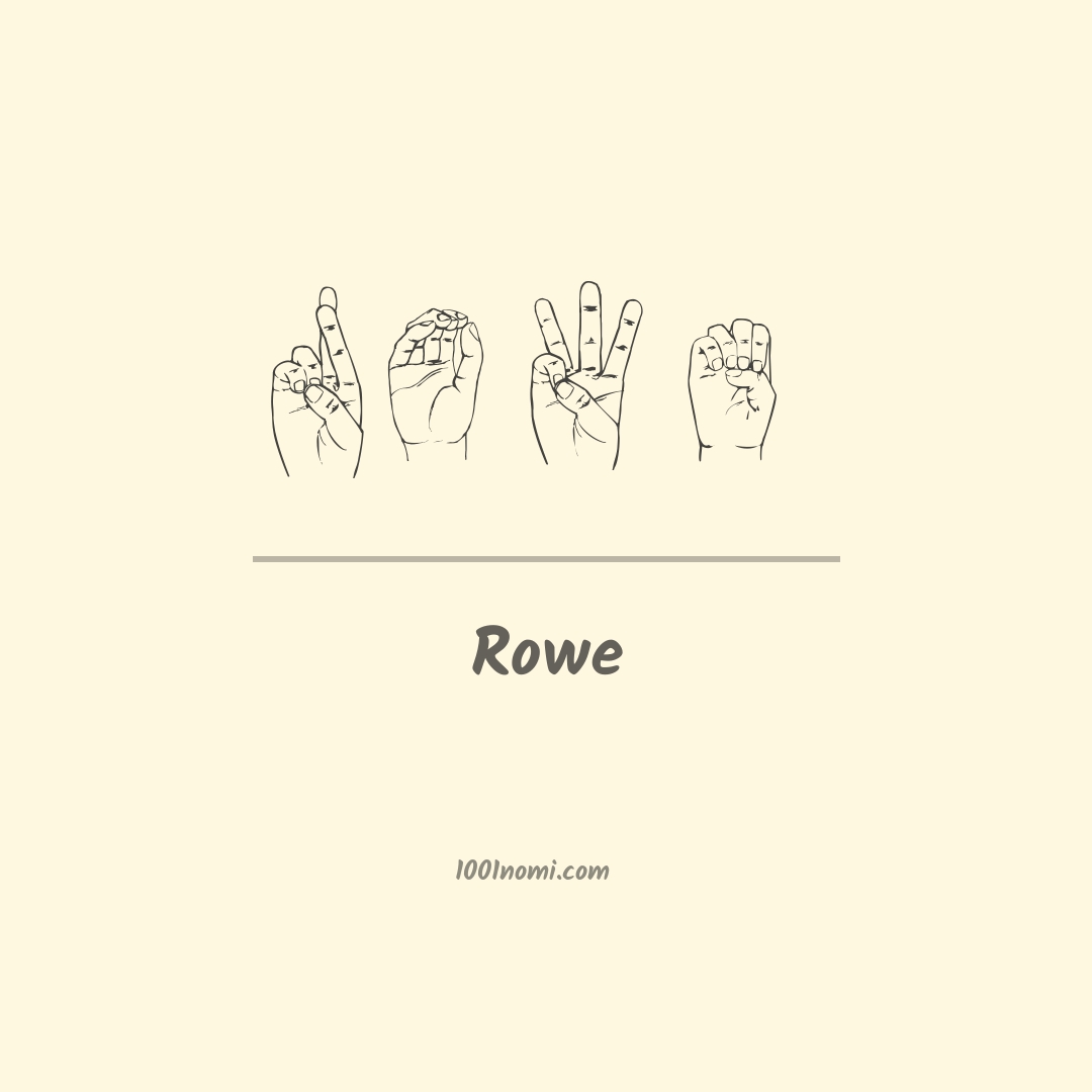 Rowe nella lingua dei segni