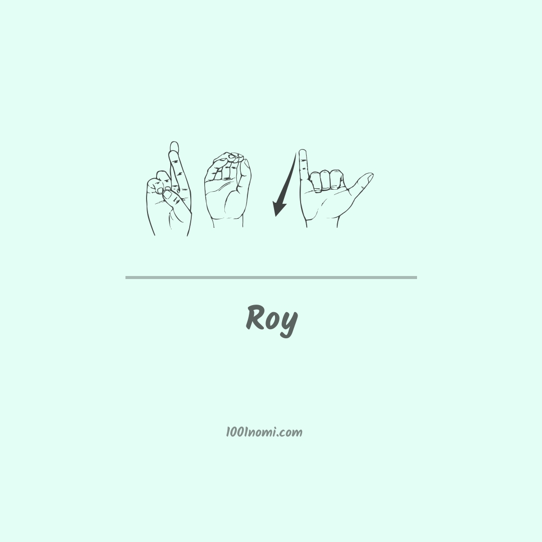 Roy nella lingua dei segni