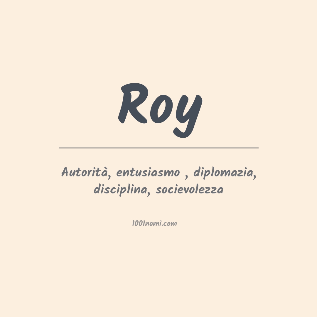 Significato del nome Roy