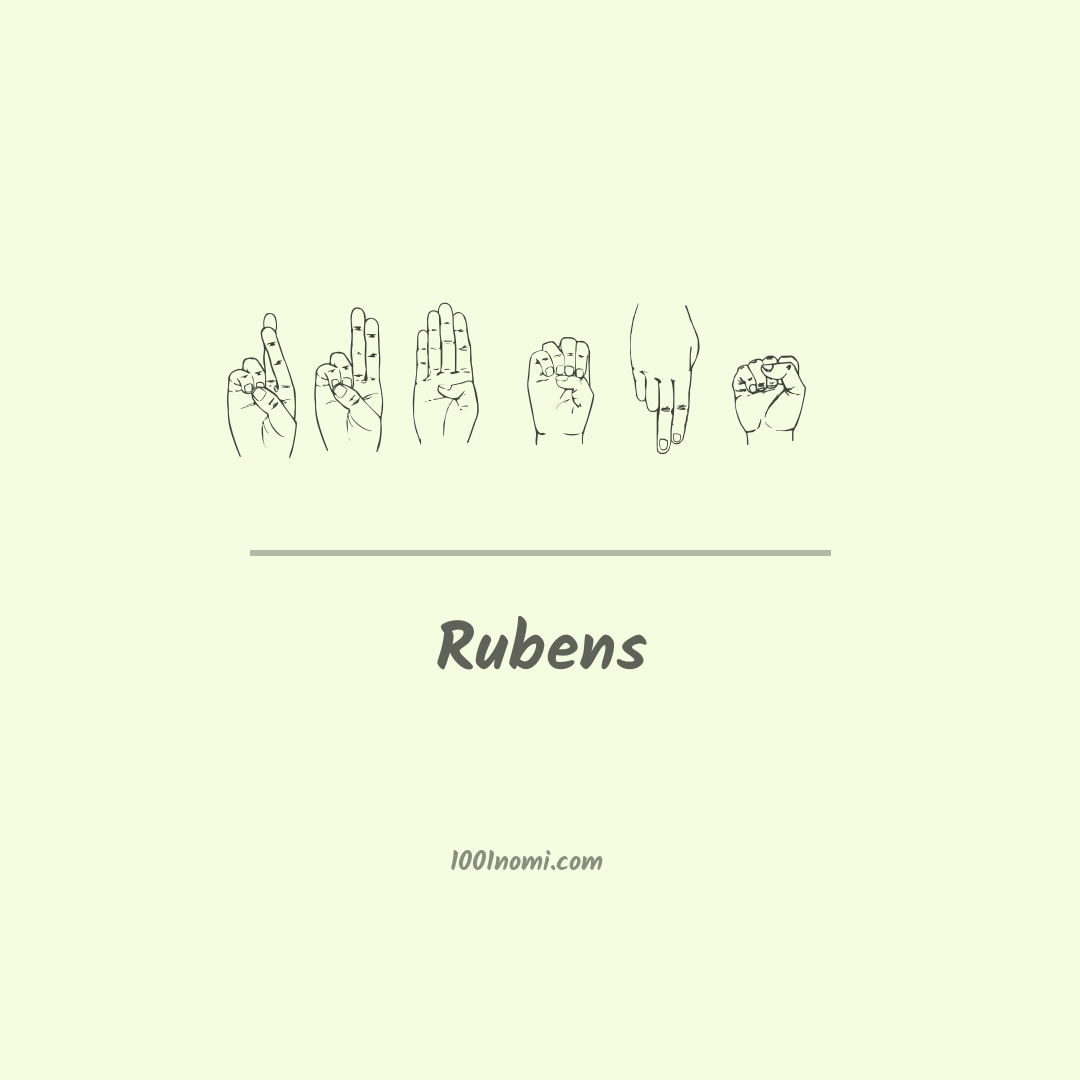 Rubens nella lingua dei segni