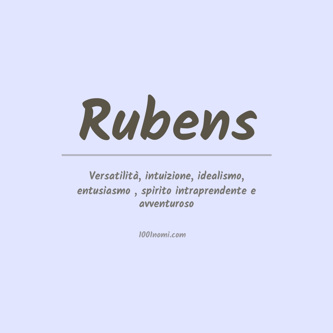 Significato del nome Rubens