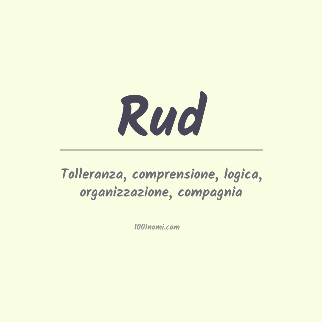 Significato del nome Rud