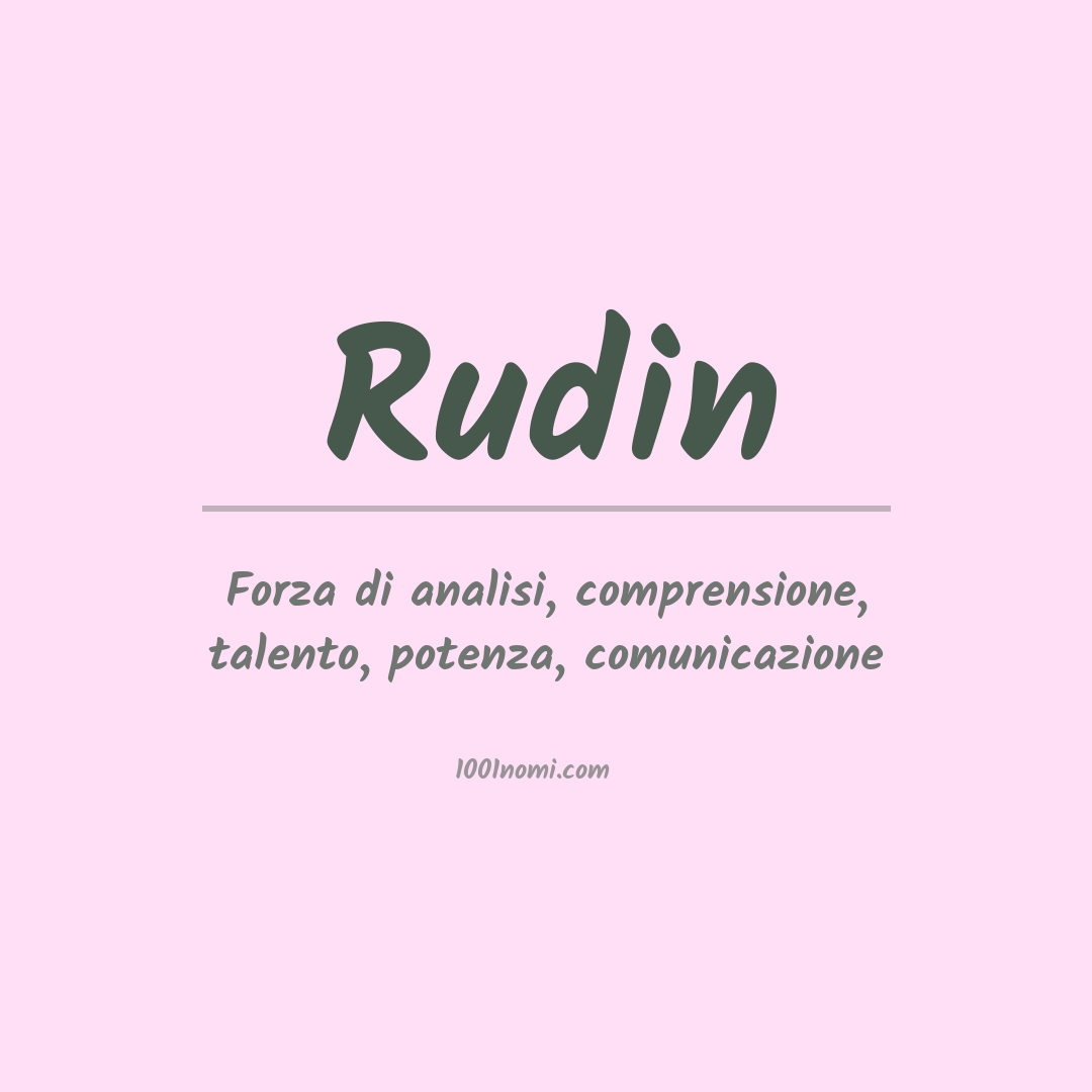 Significato del nome Rudin