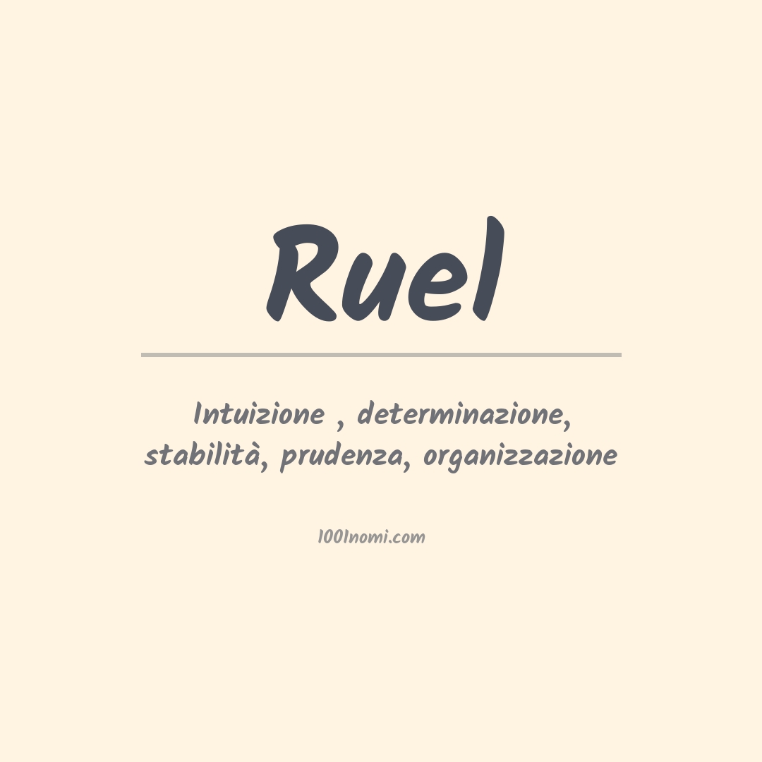 Significato del nome Ruel