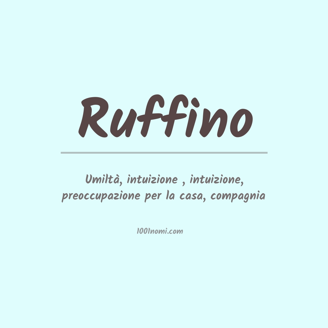 Significato del nome Ruffino