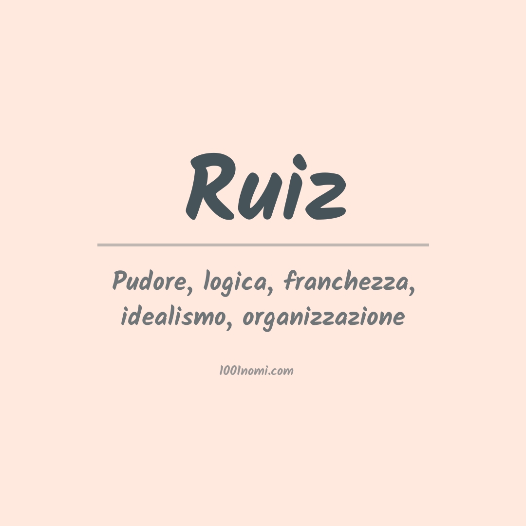 Significato del nome Ruiz