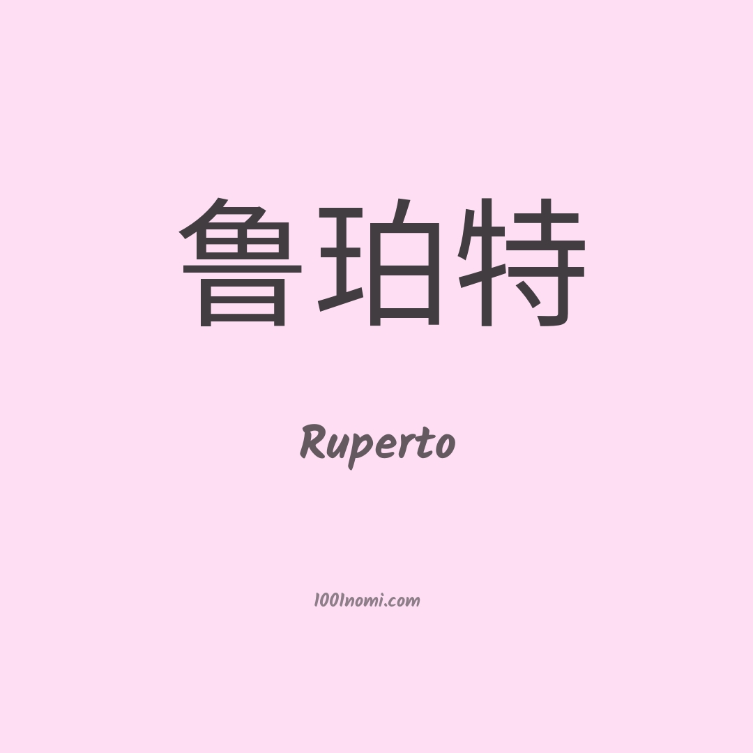 Ruperto in cinese