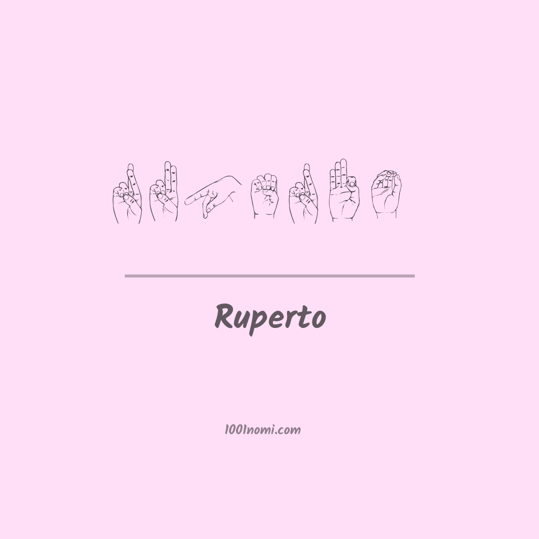 Ruperto nella lingua dei segni