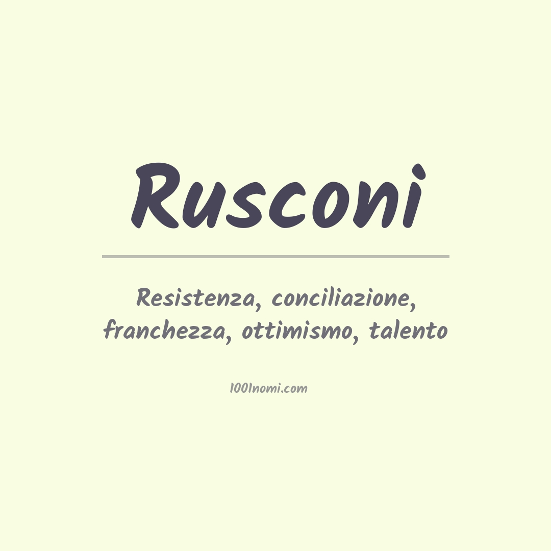 Significato del nome Rusconi