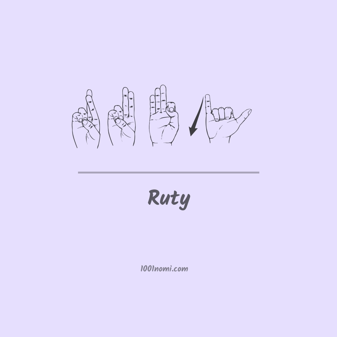 Ruty nella lingua dei segni Ruty nella lingua dei segni
