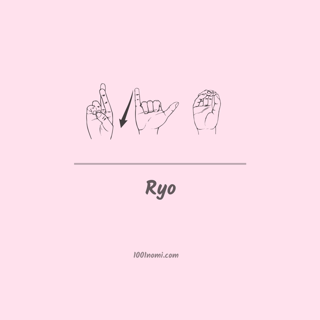 Ryo nella lingua dei segni