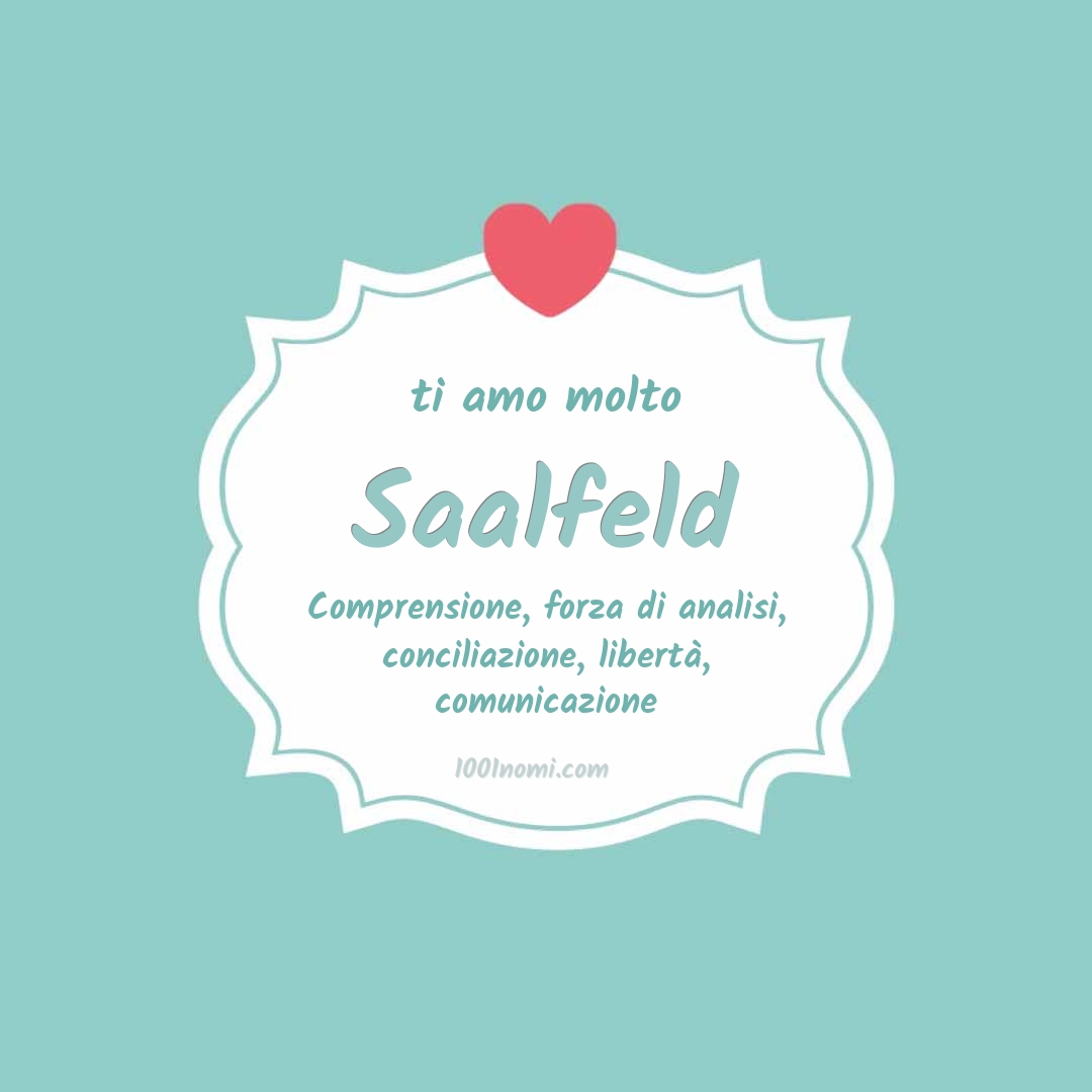 Ti amo molto Saalfeld