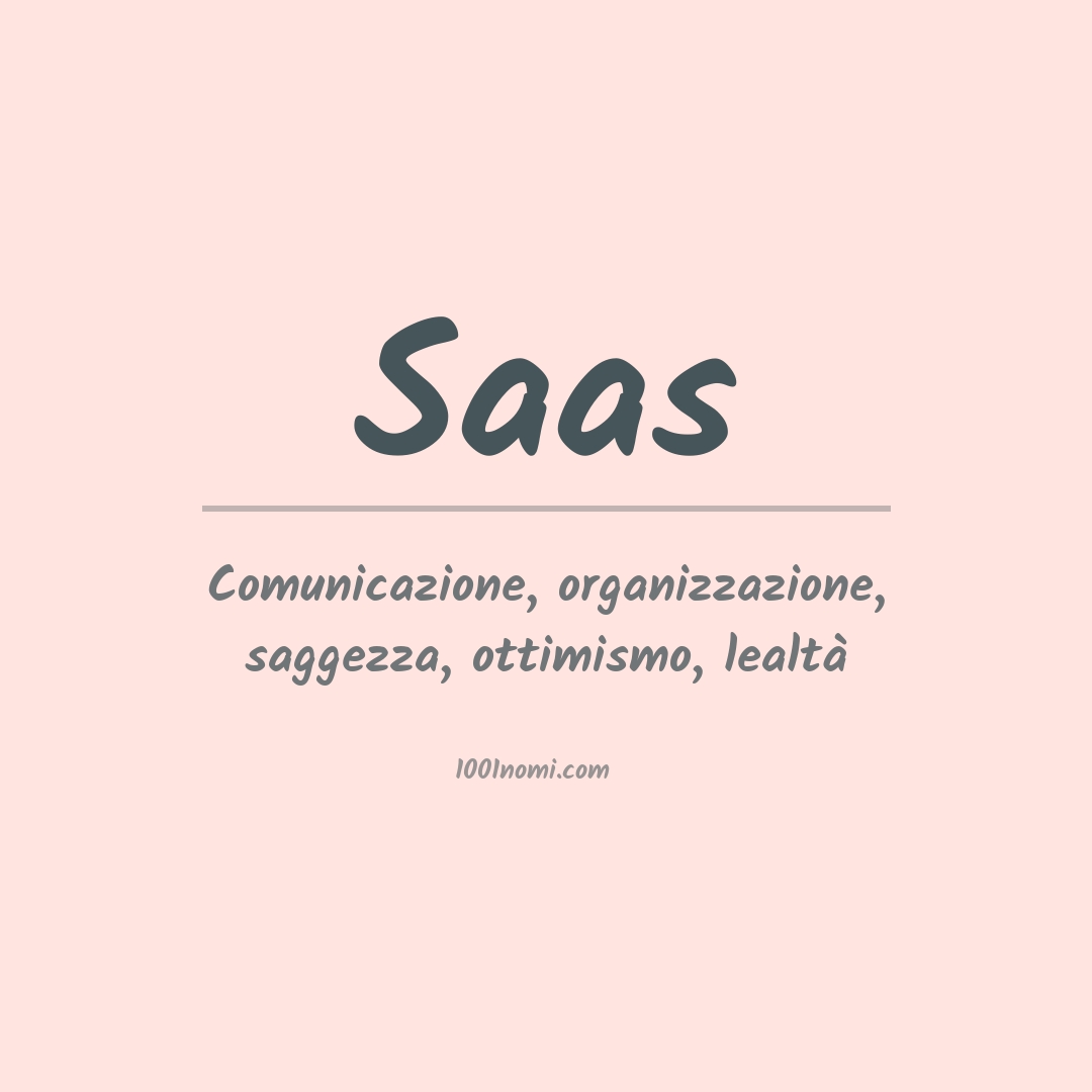 Significato del nome Saas