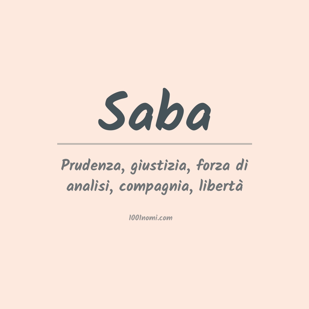 Significato del nome Saba