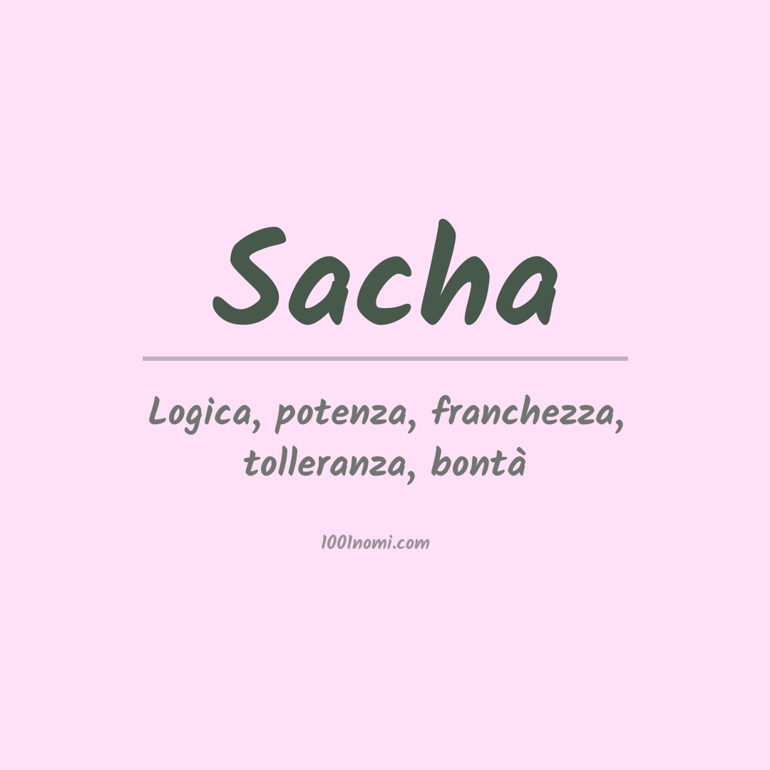 Significato del nome Sacha
