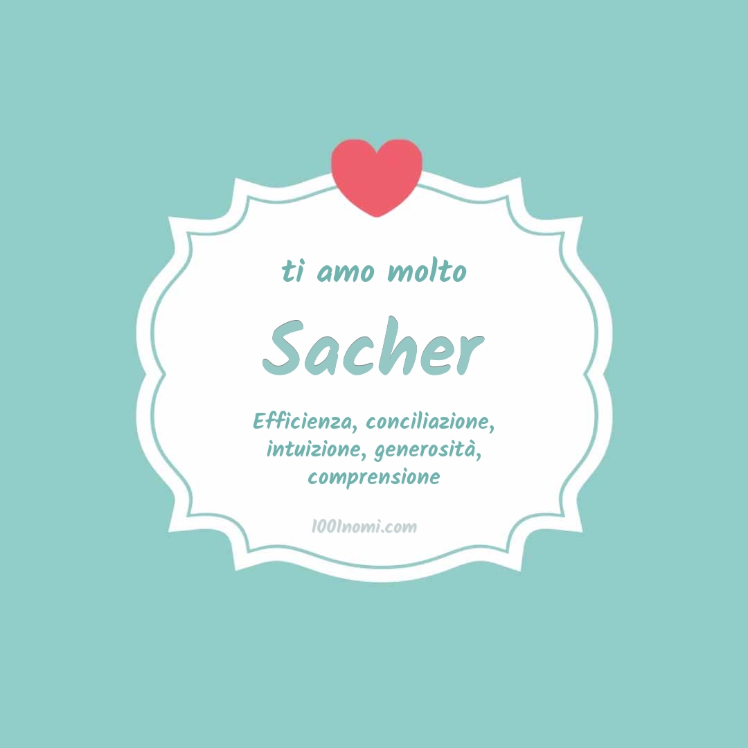 ti amo molto Sacher Ti amo molto Sacher