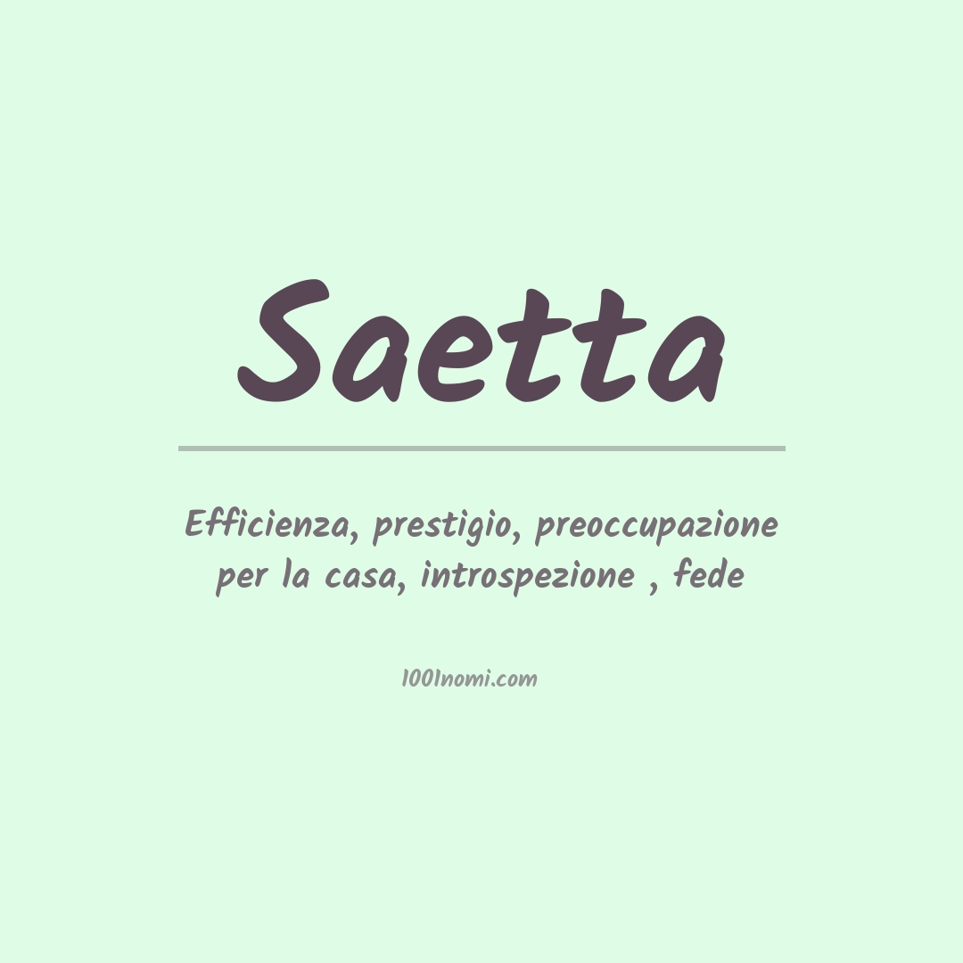 Significato del nome Saetta Significato del nome Saetta