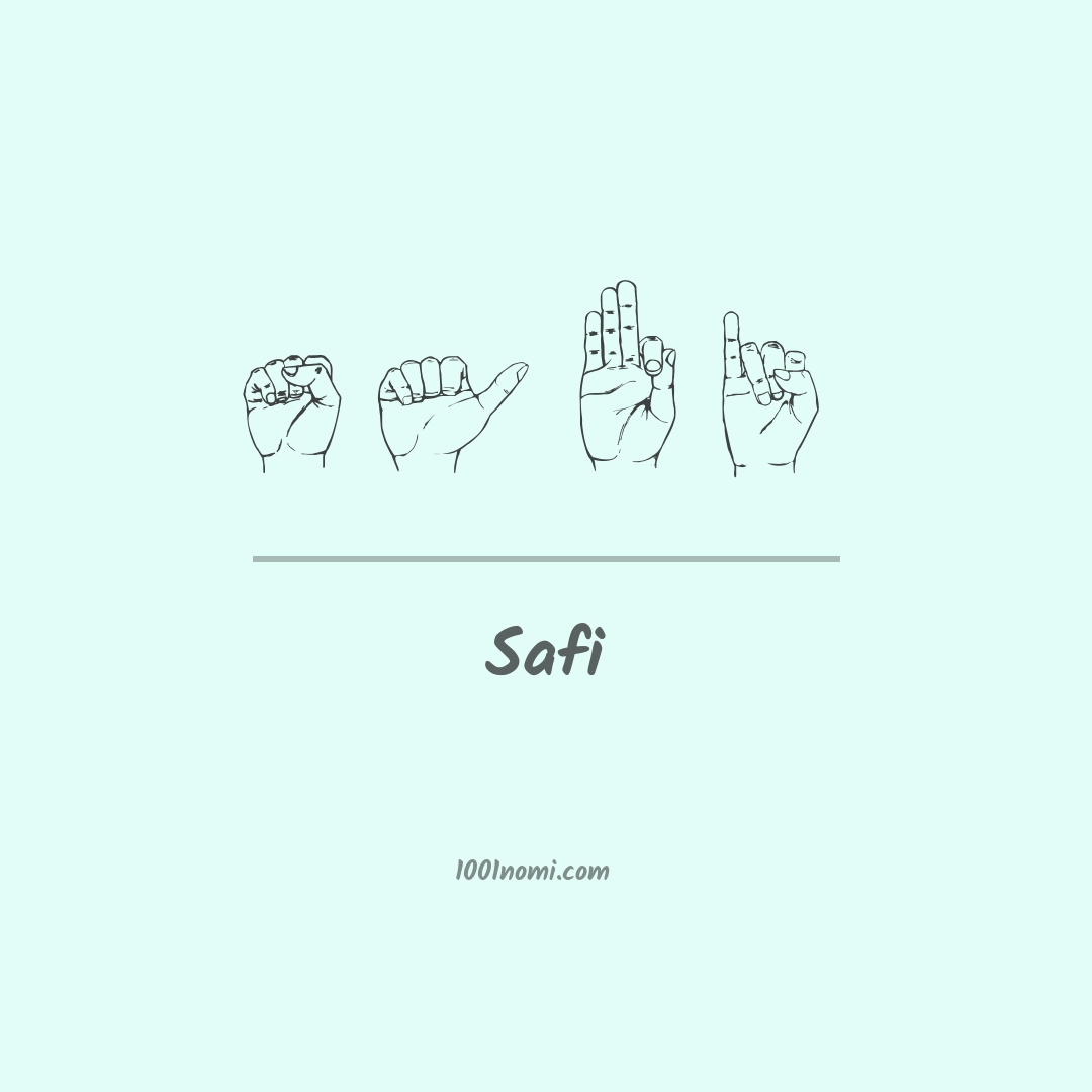 Safi nella lingua dei segni