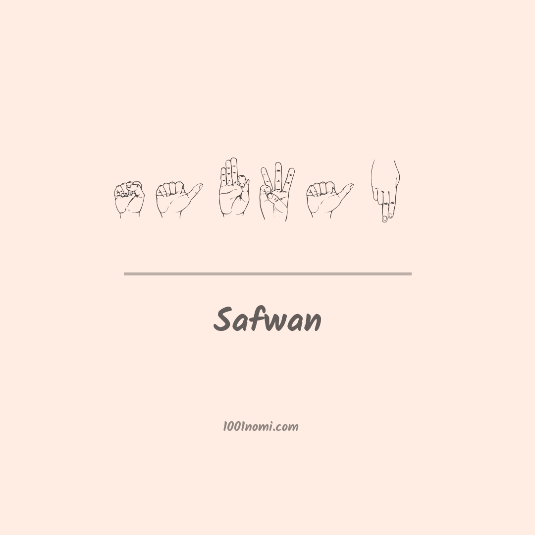 Safwan nella lingua dei segni