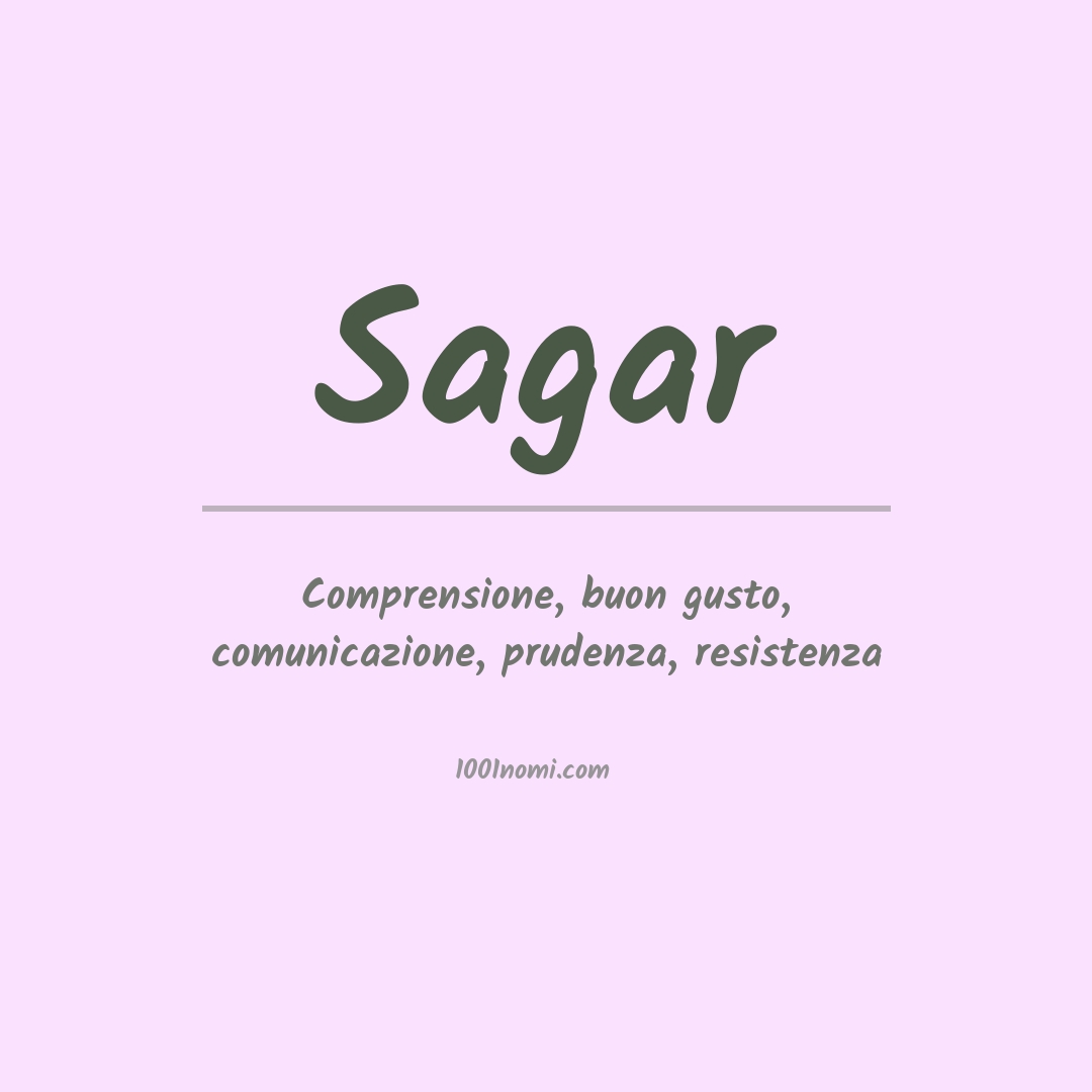 Significato del nome Sagar