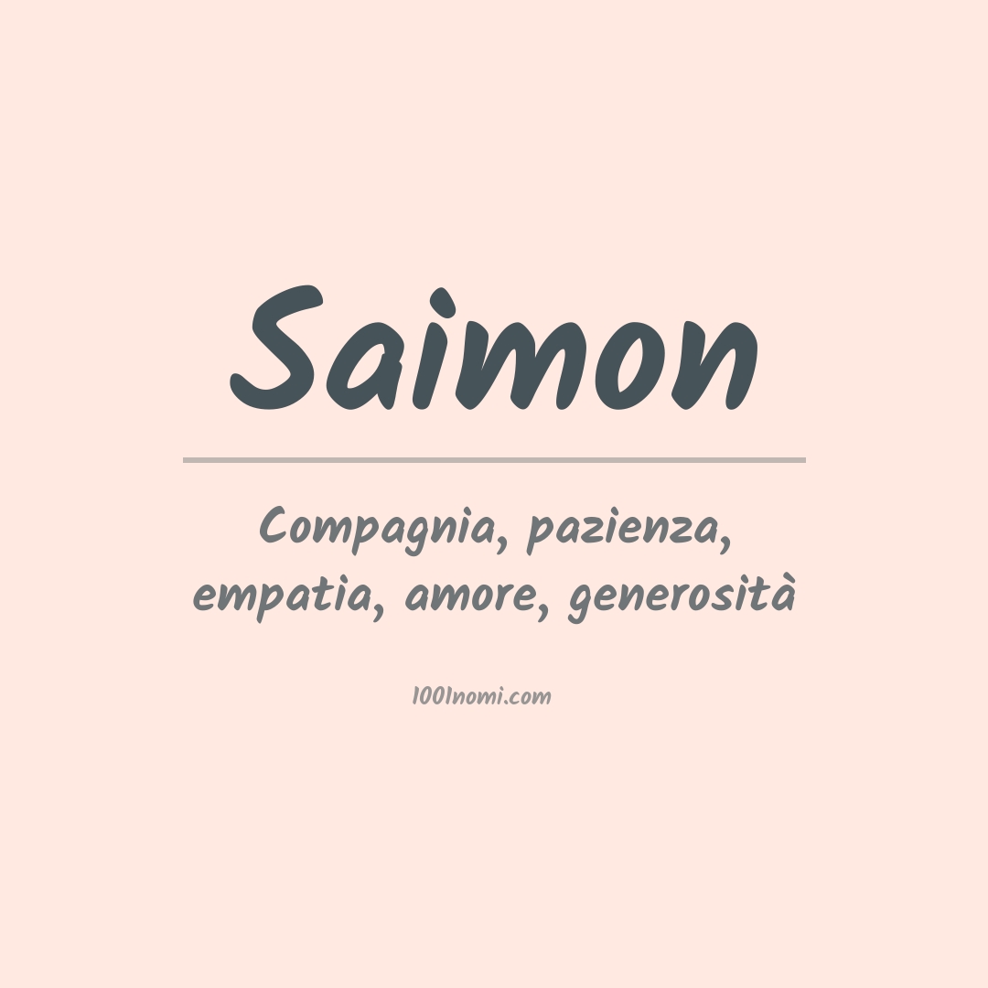 Significato del nome Saimon Significato del nome Saimon