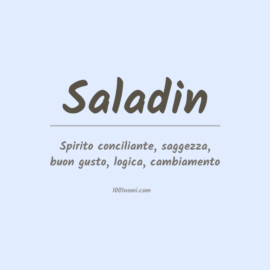 Significato del nome Saladin