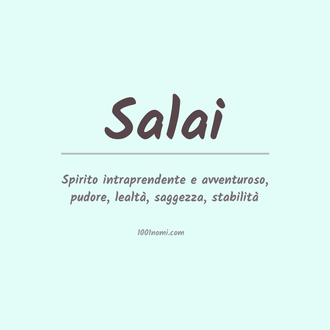 Significato del nome Salai