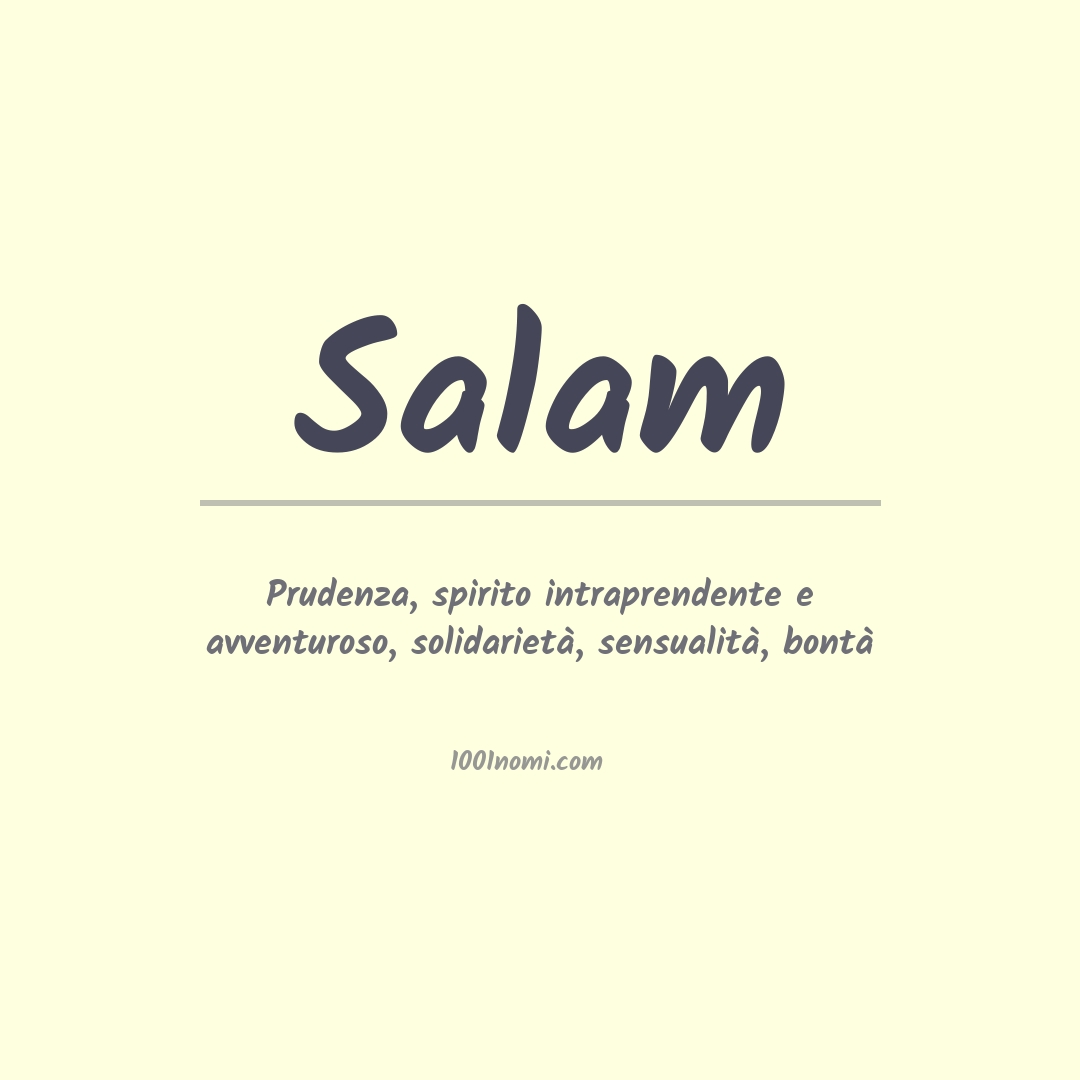 Significato del nome Salam