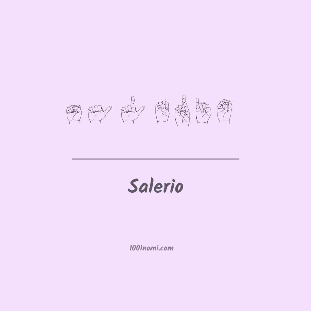 Salerio nella lingua dei segni