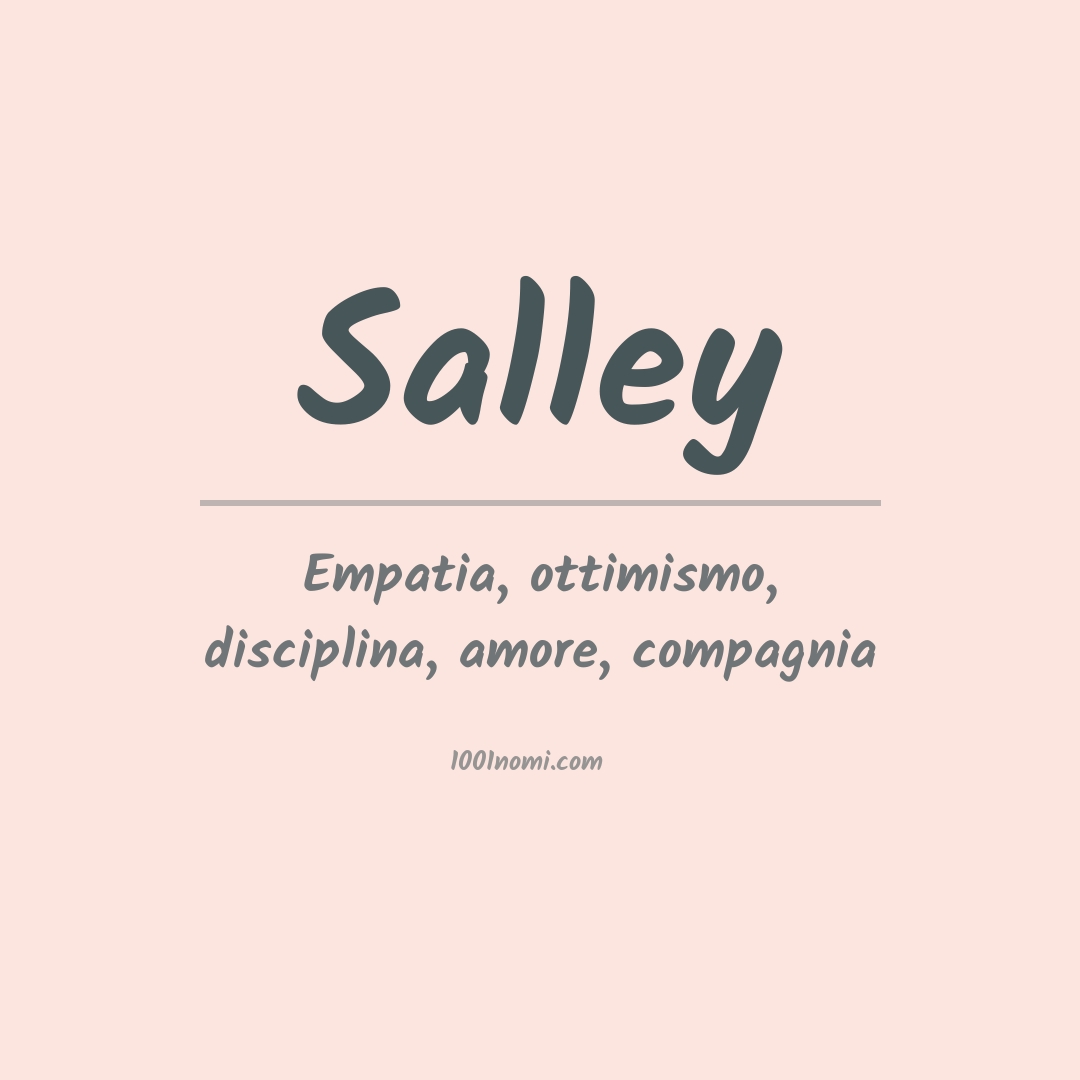 Significato del nome Salley