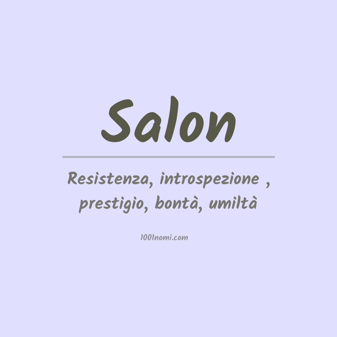 Significato del nome Salon