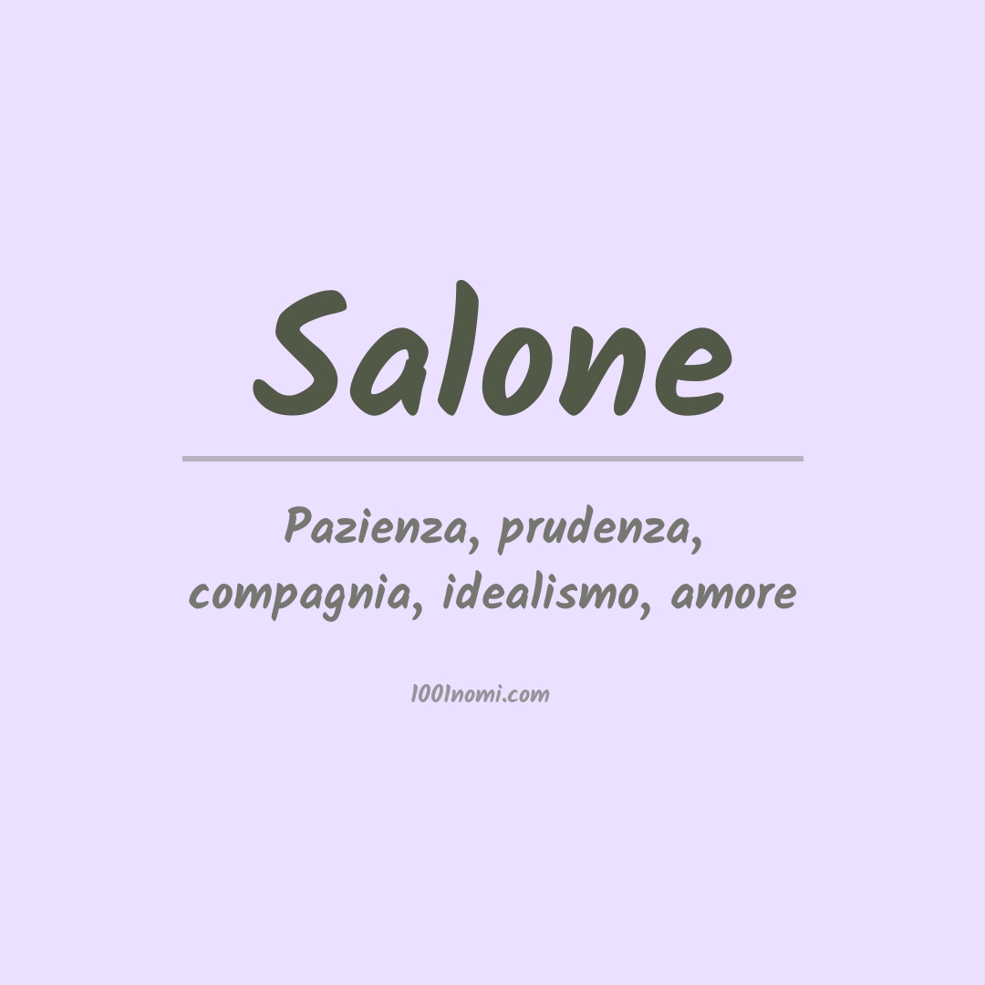 Significato del nome Salone