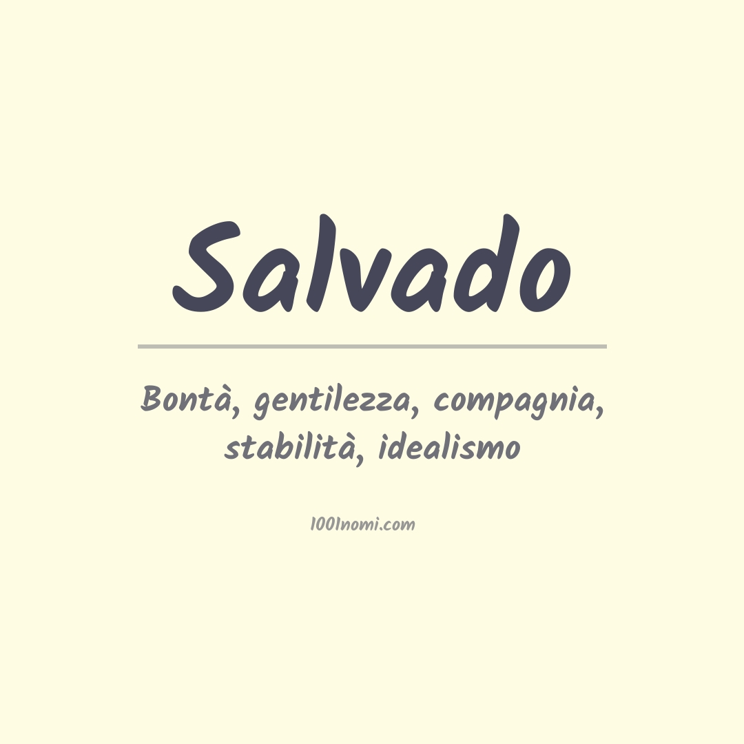 Significato del nome Salvado