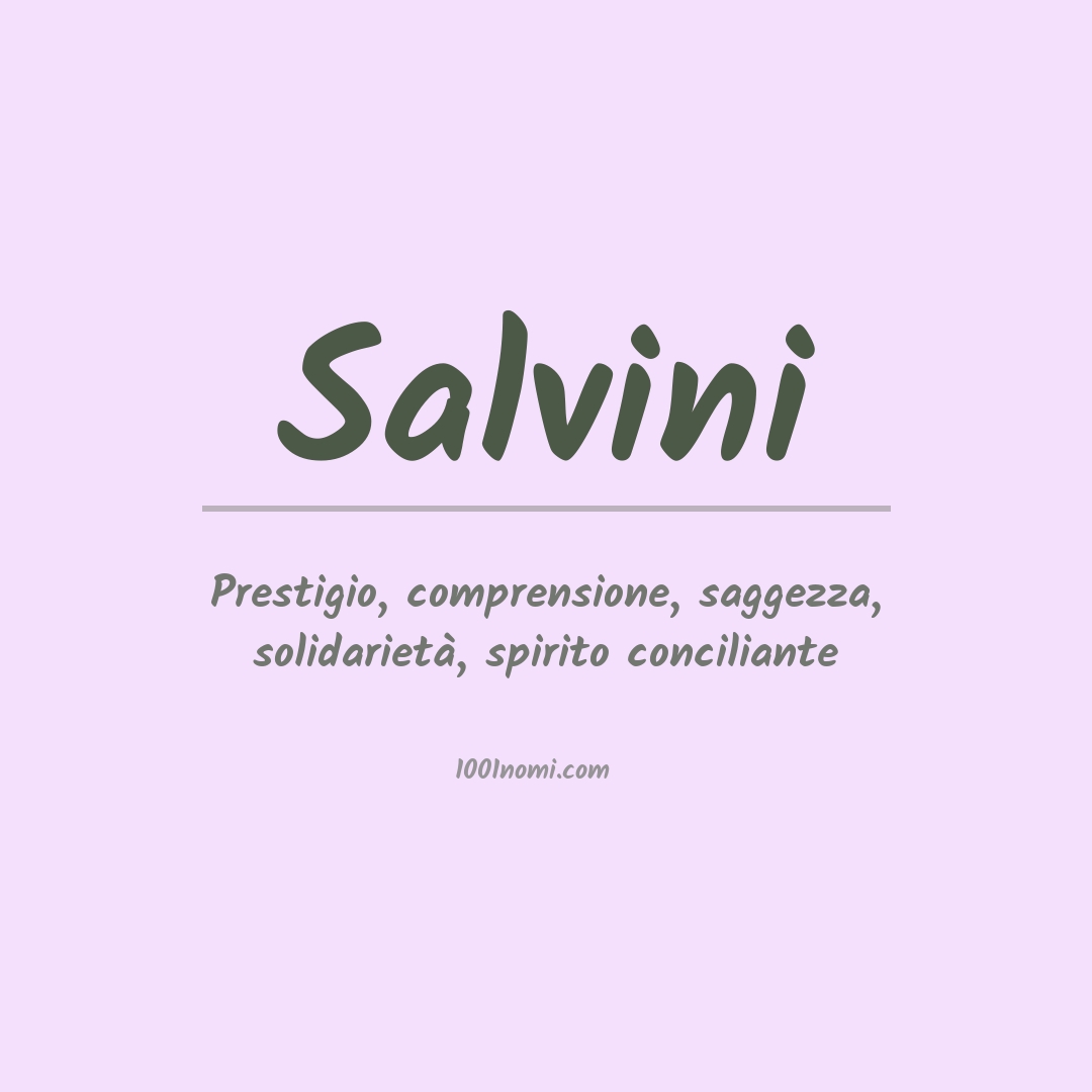 Significato del nome Salvini