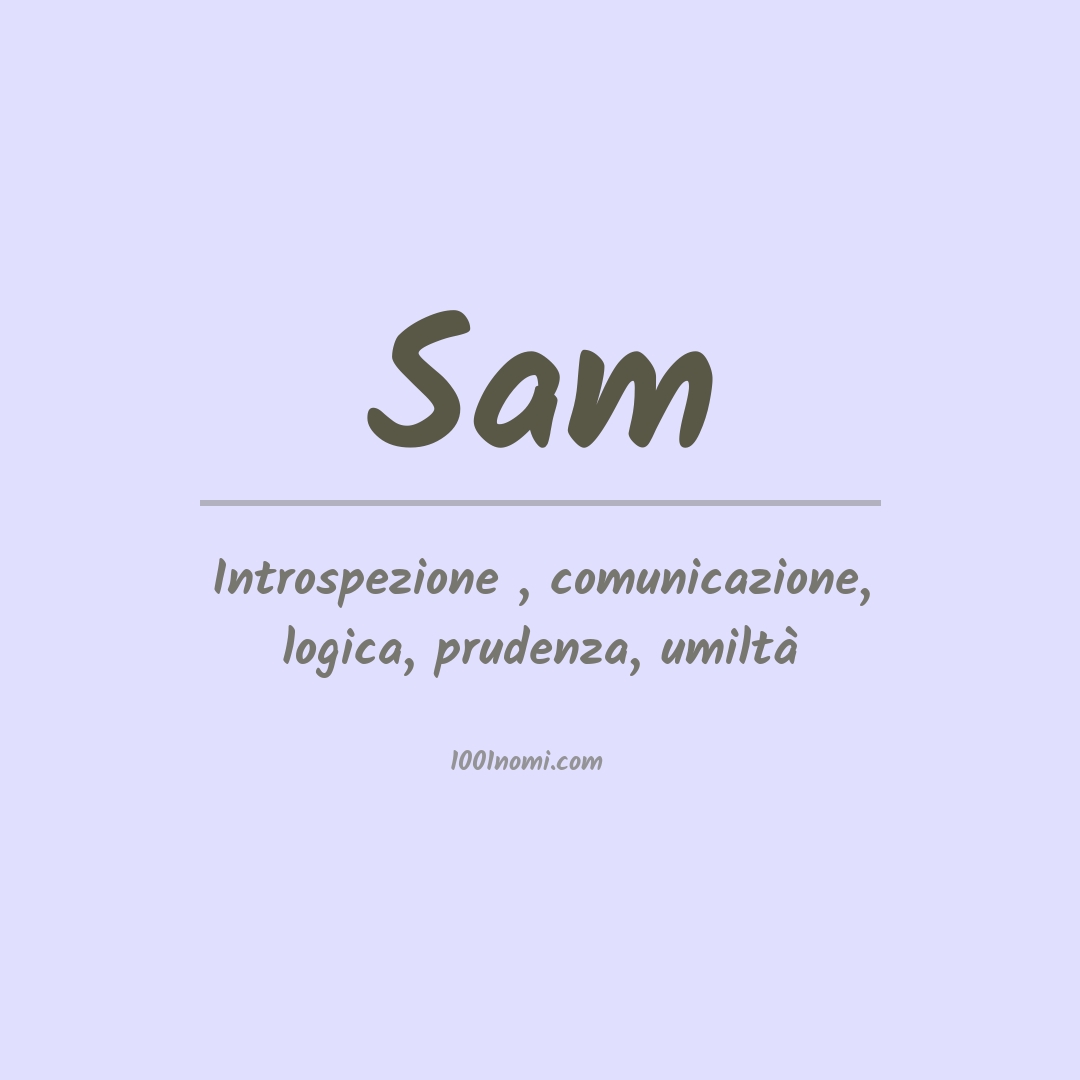 Significato del nome Sam