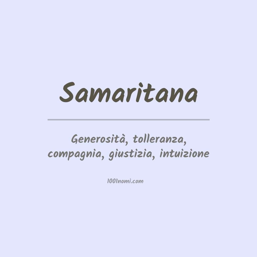 Significato del nome Samaritana