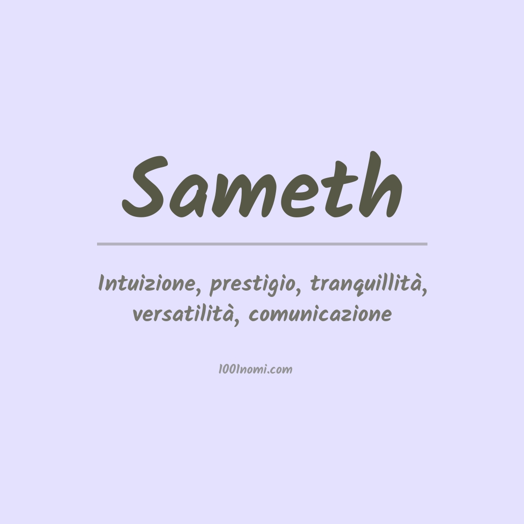 Significato del nome Sameth Significato del nome Sameth