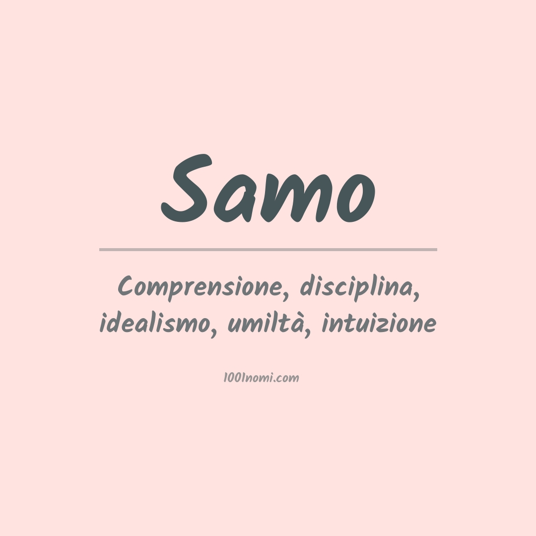 Significato del nome Samo