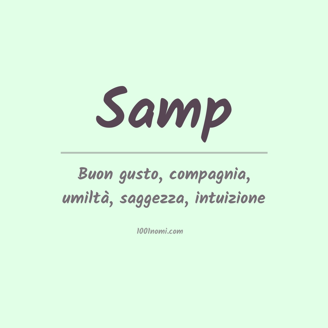 Significato del nome Samp